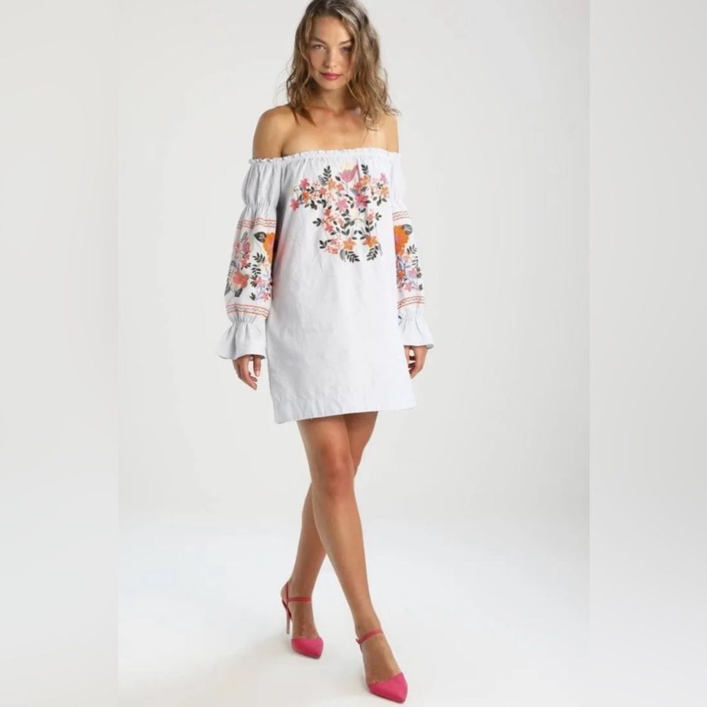 Free People ‘Fleur du Jour’ embroidered shift dress • size small
